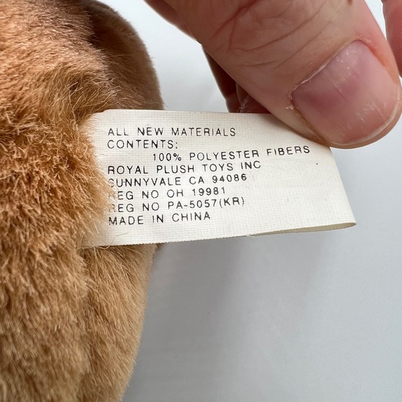 ✨Vintage‎ Royal Plush Toys Shar Pei Dog Plush Stuffed Animal Puppy Brown Toy - Picture 7 of 10